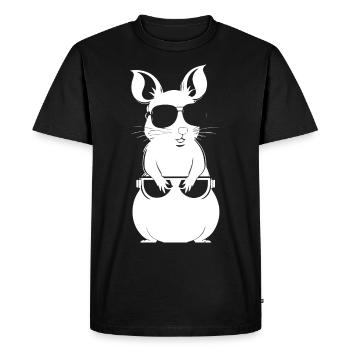 Drôle de rat de compagnie avec des lunettes de soleil fantaisie rats - T-shirt Premium bio Homme - noir - Devant - Nico (187cm)