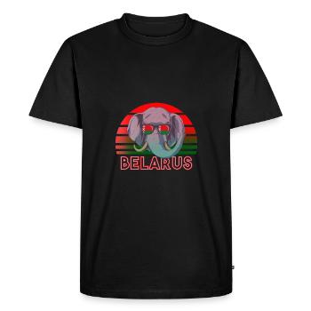 Belarus - Men's Premium Organic T-Shirt - black - Front - Nico (187cm)