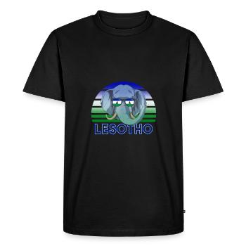 Lesotho - Men's Premium Organic T-Shirt - black - Front - Nico (187cm)