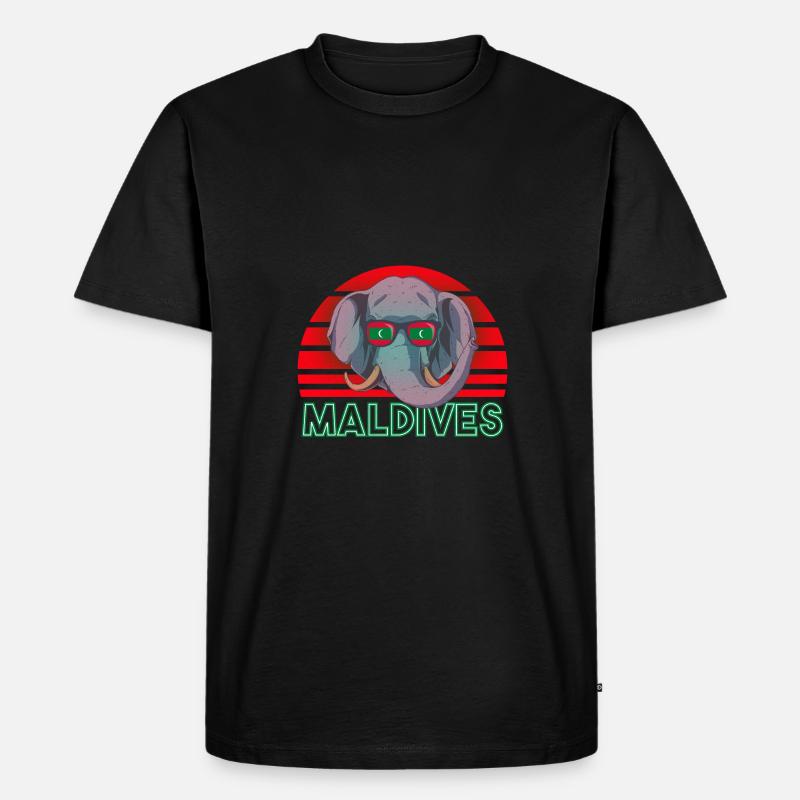 Malediven - Männer Premium Bio T-Shirt - Schwarz