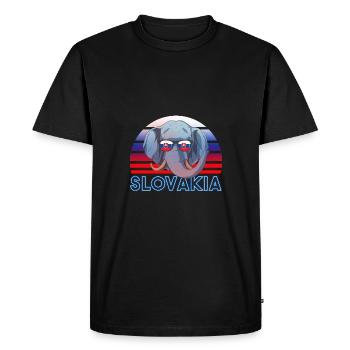 Slovakia - Men's Premium Organic T-Shirt - black - Front - Nico (187cm)