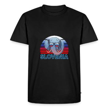 Slovénie - T-shirt Premium bio Homme - noir - Devant - Nico (187cm)