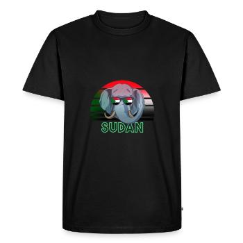 Soudan - T-shirt Premium bio Homme - noir - Devant - Nico (187cm)