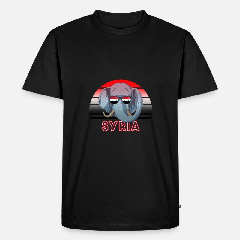 Syrien - Männer Premium Bio T-Shirt - Schwarz