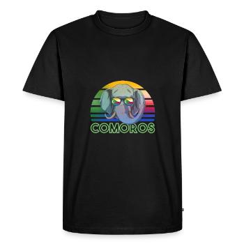 Comores - T-shirt Premium bio Homme - noir - Devant - Nico (187cm)
