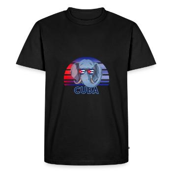 Cuba - T-shirt Premium bio Homme - noir - Devant - Nico (187cm)