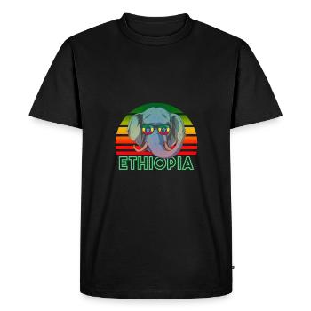 Ethiopia - Men's Premium Organic T-Shirt - black - Front - Nico (187cm)