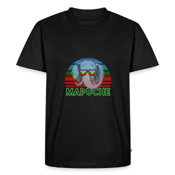 Mapuche - Men's Premium Organic T-Shirt - black - Front - Nico (187cm)