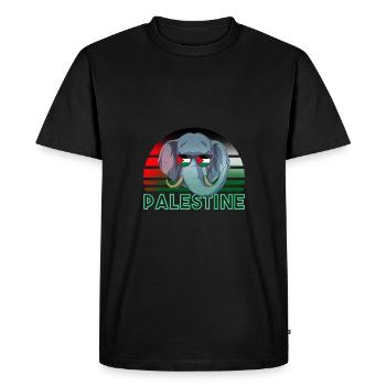 Palestine - T-shirt Premium bio Homme - noir - Devant - Nico (187cm)