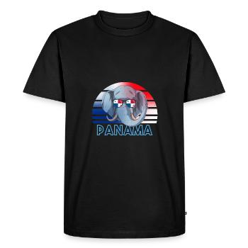 Panama - Men's Premium Organic T-Shirt - black - Front - Nico (187cm)