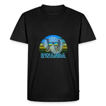 Rwanda - T-shirt Premium bio Homme - noir - Devant - Nico (187cm)