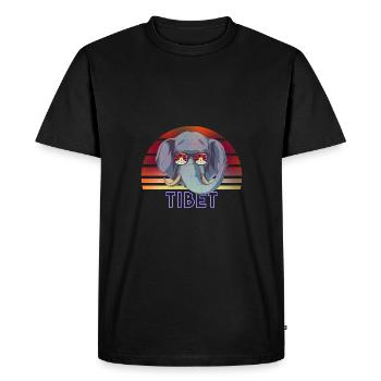 Tibet - Men's Premium Organic T-Shirt - black - Front - Nico (187cm)