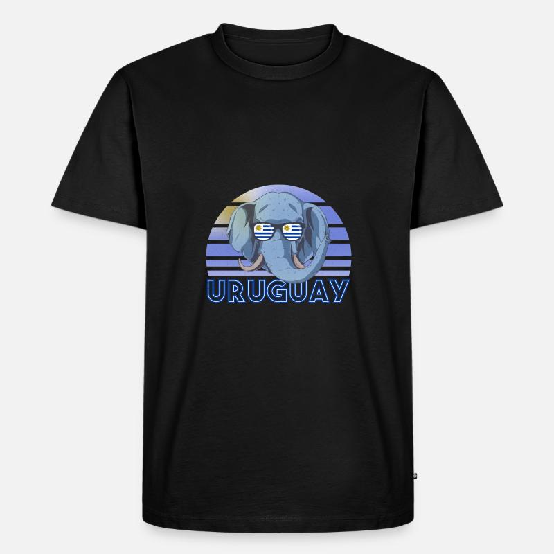 Uruguay - Männer Premium Bio T-Shirt - Schwarz