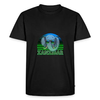 Zanzibar - Men's Premium Organic T-Shirt - black - Front - Nico (187cm)