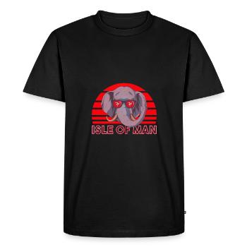 Île de Man - T-shirt Premium bio Homme - noir - Devant - Nico (187cm)