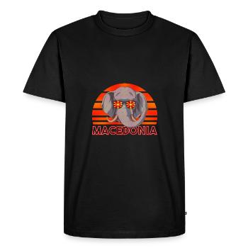 Macedonia - Men's Premium Organic T-Shirt - black - Front - Nico (187cm)