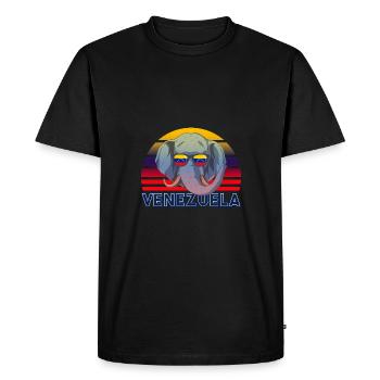 Venezuela - Men's Premium Organic T-Shirt - black - Front - Nico (187cm)