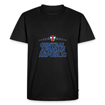 Central African Republic - Men's Premium Organic T-Shirt - black - Front - Nico (187cm)
