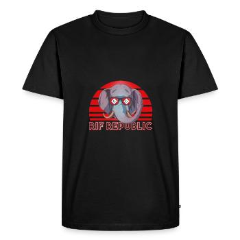 République du Rif - T-shirt Premium bio Homme - noir - Devant - Nico (187cm)