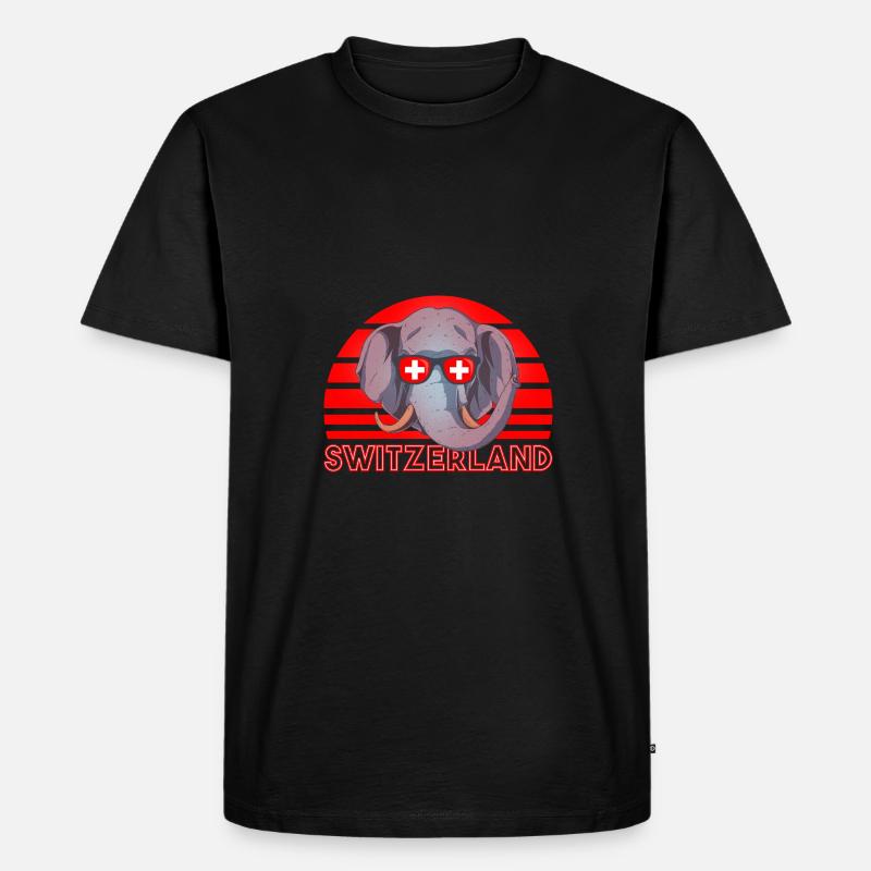Schweiz - Männer Premium Bio T-Shirt - Schwarz