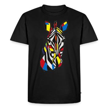 Zèbre - T-shirt Premium bio Homme - noir - Devant - Nico (187cm)