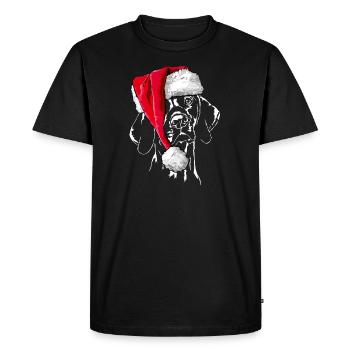 Bonnet de Noël MAGYAR VIZSLA Le cadeau de Wilsign - T-shirt Premium bio Homme - noir - Devant - Nico (187cm)