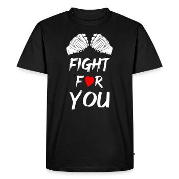 Battez-vous pour vous - T-shirt Premium bio Homme - noir - Devant - Nico (187cm)