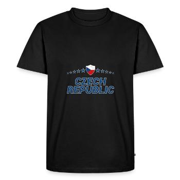 République tchèque - T-shirt Premium bio Homme - noir - Devant - Nico (187cm)