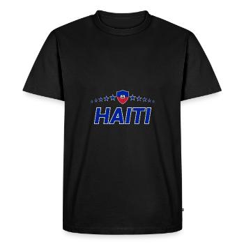 Haïti - T-shirt Premium bio Homme - noir - Devant - Nico (187cm)