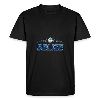 Belize - Men's Premium Organic T-Shirt - black - Front - Nico (187cm)