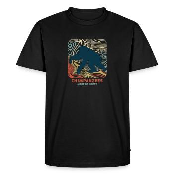 chimpanzé - T-shirt Premium bio Homme - noir - Devant - Nico (187cm)