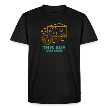 Fromage - T-shirt Premium bio Homme - noir - Devant - Nico (187cm)