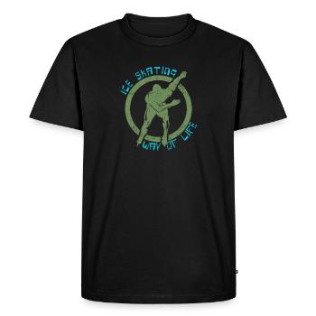 Eislaufen - Männer Premium Bio T-Shirt - Schwarz - Vorne - Nico (187cm)