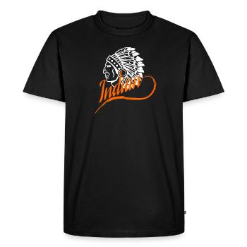 Indian - Men's Premium Organic T-Shirt - black - Front - Nico (187cm)