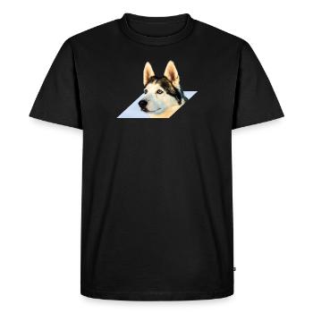 Husky - Men's Premium Organic T-Shirt - black - Front - Nico (187cm)