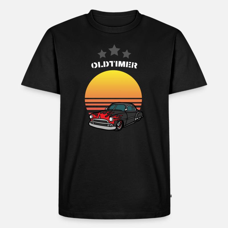 Oldtimer - Männer Premium Bio T-Shirt - Schwarz