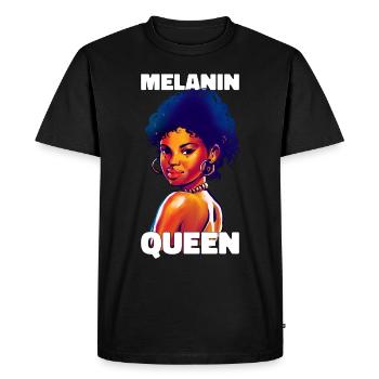 Melanin Queen Pride Roots Gift - Men's Premium Organic T-Shirt - black - Front - Nico (187cm)
