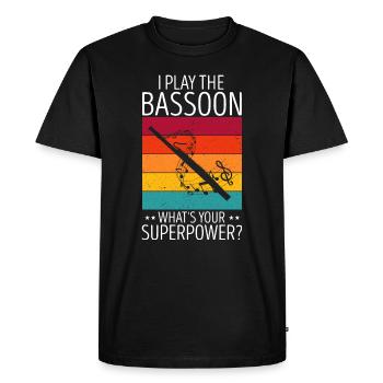 Conception bassoniste pour orchestre à vent - T-shirt Premium bio Homme - noir - Devant - Nico (187cm)
