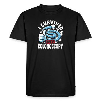 Diagnostic endoscopie, coloscopie - T-shirt Premium bio Homme - noir - Devant - Nico (187cm)