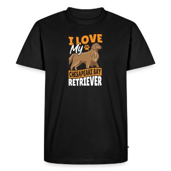 Chien Retriever Américain de la Baie de Chesapeake - T-shirt Premium bio Homme - noir - Devant - Nico (187cm)