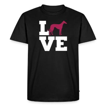 Whippet - Men's Premium Organic T-Shirt - black - Front - Nico (187cm)