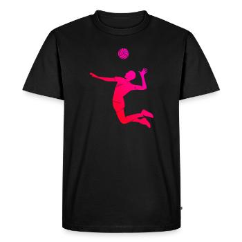 Joueurs de volley-ball Volley-ball jouant au volley - T-shirt Premium bio Homme - noir - Devant - Nico (187cm)