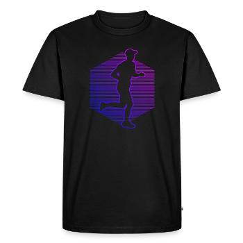 Marathon Runner Marathon Marathon - T-shirt Premium bio Homme - noir - Devant - Nico (187cm)
