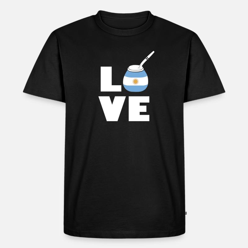 Mate Argentinien - Männer Premium Bio T-Shirt - Schwarz