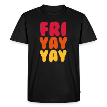 Ven-yay-yay vendredi Week-end Party - T-shirt Premium bio Homme - noir - Devant - Nico (187cm)
