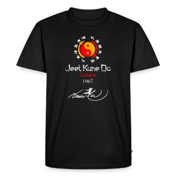 Jeet Kune Do Cologne Bruce Lee Chemise d’entraînement - T-shirt Premium bio Homme - noir - Devant - Nico (187cm)
