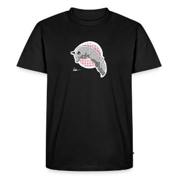 hunting snow fox - Men's Premium Organic T-Shirt - black - Front - Nico (187cm)