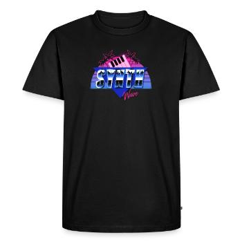 Synthwave - T-shirt Premium bio Homme - noir - Devant - Nico (187cm)