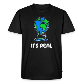 Global Warming Environment Earth Statement Environmental Damage - Men's Premium Organic T-Shirt - black - Front - Nico (187cm)