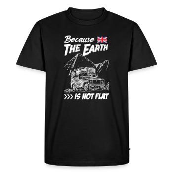 Landy parce que la Terre n’est pas plate - T-shirt Premium bio Homme - noir - Devant - Nico (187cm)